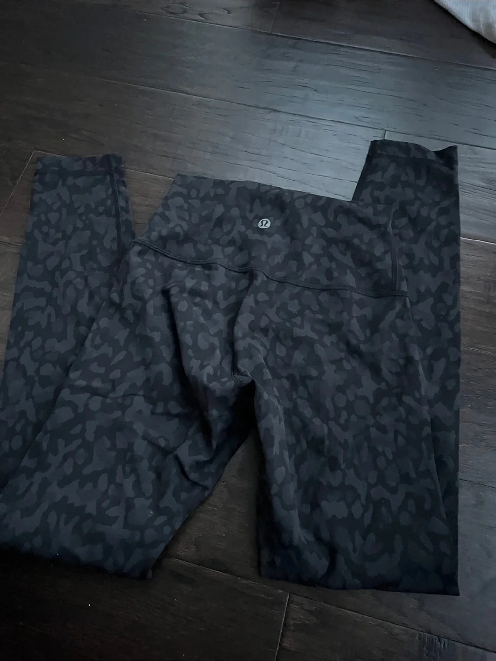 lululemon athletica Black Charcoal Leopard Print Leggings